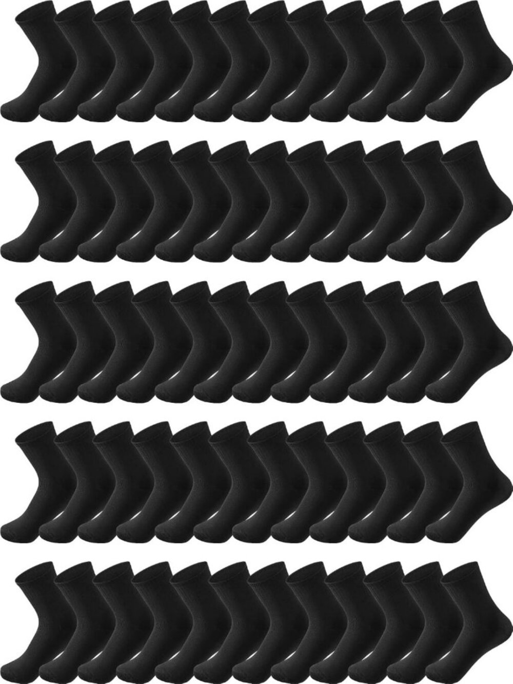 100 Pairs Moisture-Wicking Ankle Socks for Men & Women - Casual Sports, Bulk